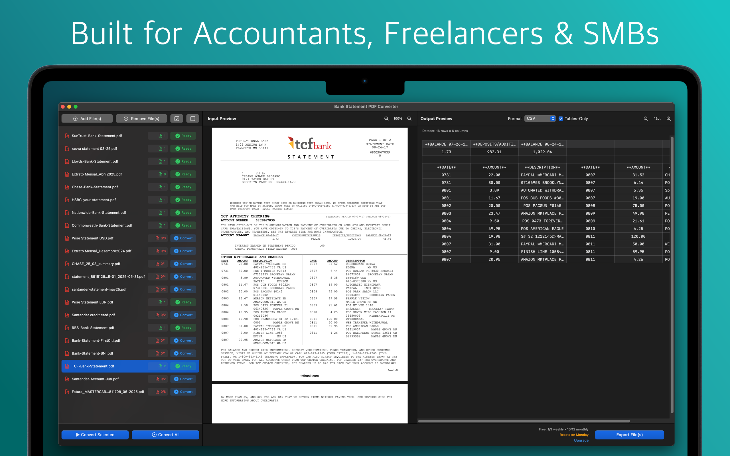 Built for accountants, freelancers, and small business owners